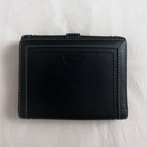 Coach Black Leather Coin Bill Wallet - Picture 2 of 5
